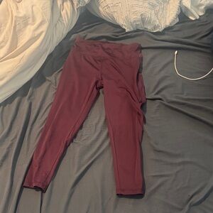 Maroon Leggings capri